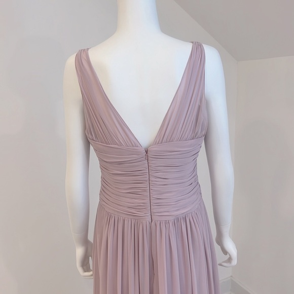NWT SAMPLE AFTERSIX 6711 size 10 Suede Rose (Lilac/Rose) Lux Chiffon Pristine - Picture 5 of 7